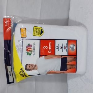 Mens White Fruit of the Loom T Shirts Size XL